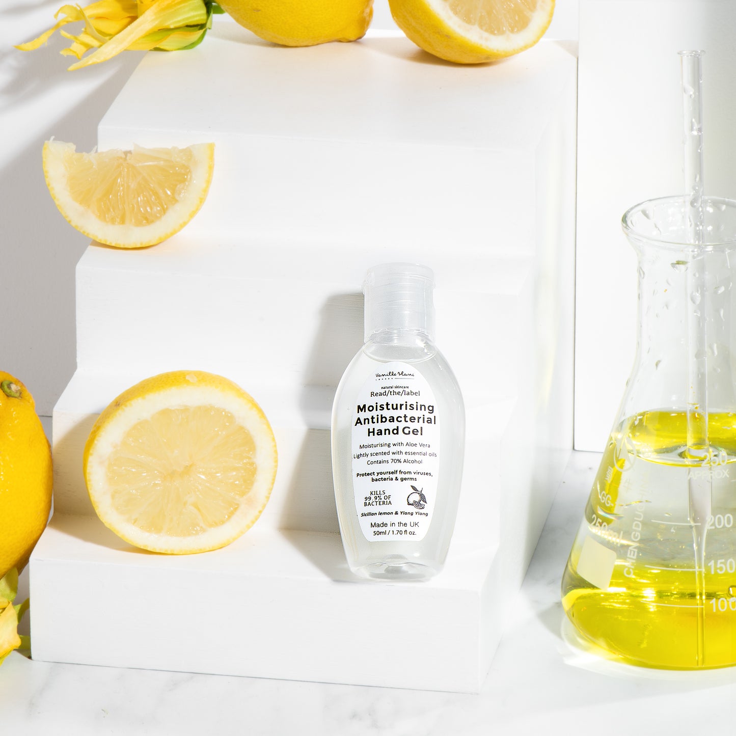 Natural Antibacterial Hand Gel - Sicilian lemon & Ylang Ylang