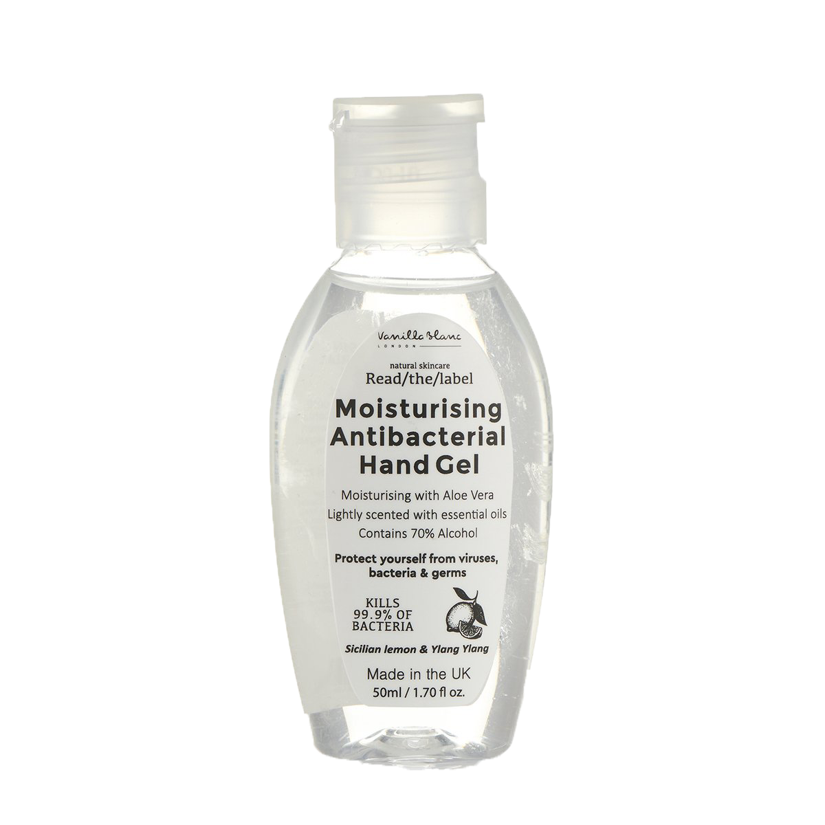 Natural Antibacterial Hand Gel - Sicilian lemon & Ylang Ylang